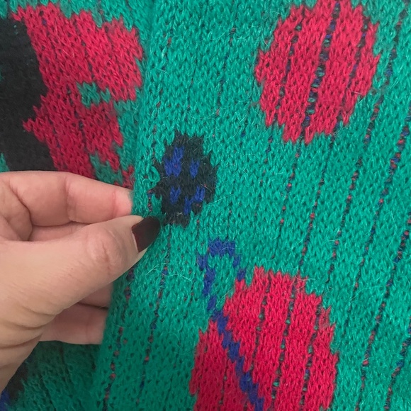 Unique Vintage Benetton Pullover 80s ghost/planet theme M/L size - Picture 5 of 9